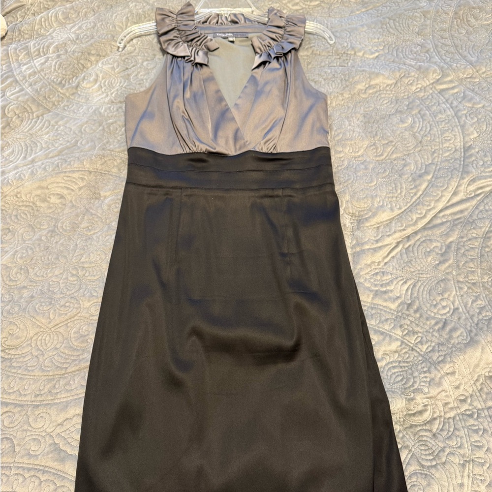 Donna Ricco Elegant Black and Gray Sleeveless Dress